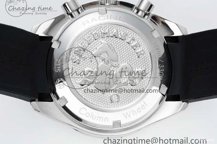 0304 ZipUp Speedmaster Racing Master SS HKF Best Edition Gray Black Dial on Black Rubber Strap A 7811